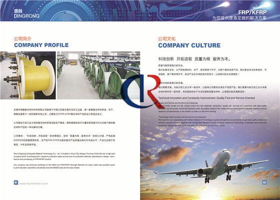 অপটিক কেবলের জন্য কেএফআরপি এফআরপি শক্তি সদস্য রড উচ্চ শক্তি সহ লাইটওয়েট